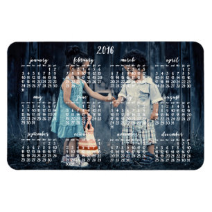 Personlig 2016 Magnetisk kalender 4x6 Magnet