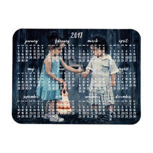 Personlig 2017 Magnetisk kalender 3x4 Magnet