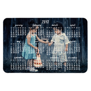Personlig 2017 Magnetisk kalender 4x6 Magnet