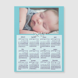 Personlig 2019 Baby-fotomagnetkalendrar