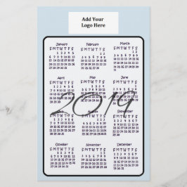 Personlig 2019 Kalender Anpassningsbar Färg och Lo Flygblad