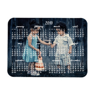 Personlig 2019 Magnetisk kalender 3x4 Magnet