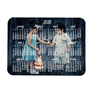 Personlig 2020 Magnetisk kalender 3x4 Magnet