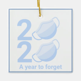Personlig 2020 Pandemimask Julgran Julgransprydnad Keramik