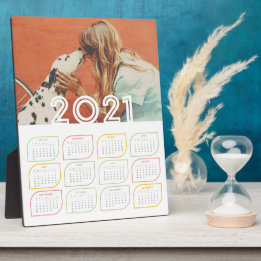 Personlig 2021 Desktop Calendar | Modern Löv