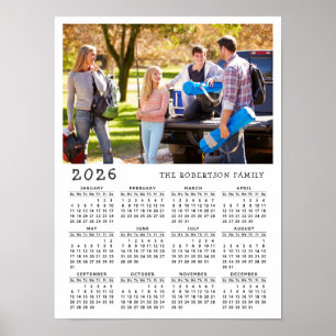Personlig 2021-familjens fotokalender poster