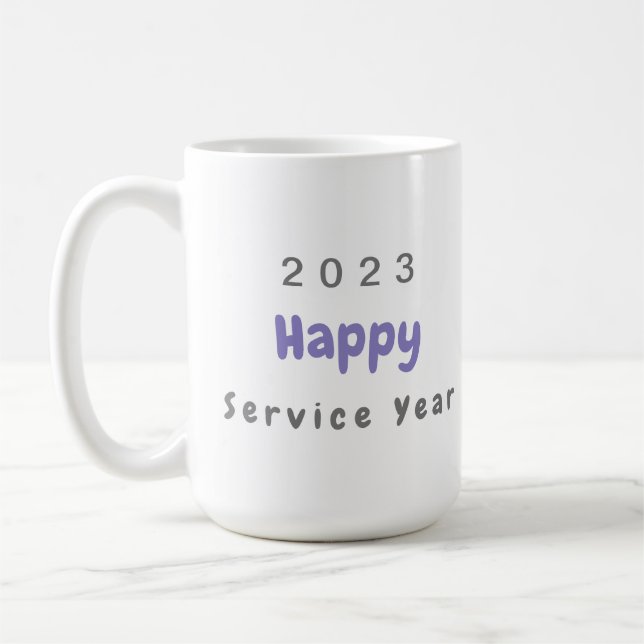 Personlig 2023 Lycklig Service Mugg (Vänster)