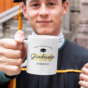 Personlig 2023 Svarta Guld Student Mugg
