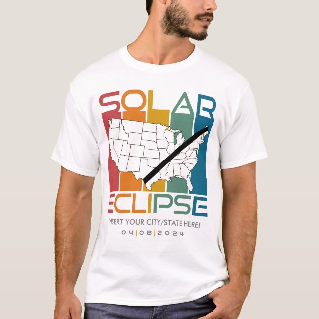 Personlig 2024 Solar Eclipse Souvenir Memento T T Shirt (Framsida)