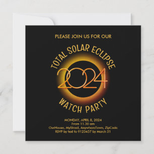 Personlig 2024 TOTAL SOLAR ECLIPSE Inbjudningar