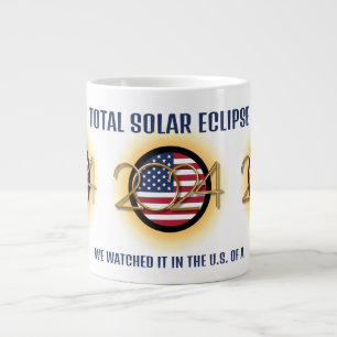 Personlig 2024 TOTAL SOLAR ECLIPSE USA Jumbo Mugg
