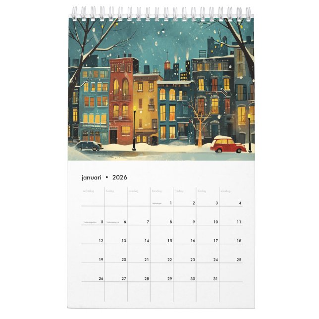 Personlig 2025 - Skandi Stil, Förtjusande Kalender (Jan 2026)