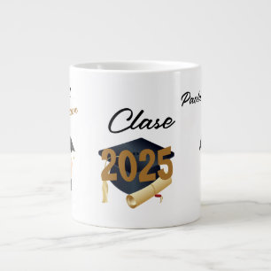 Personlig 2025 Svarta Guld Student Mugg Jumbo Mugg
