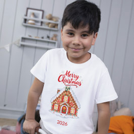 Personlig 2026 julhus barn t-shirt