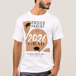 Personlig 2026 Modern Båge Stolta Föräldrar Examin T Shirt