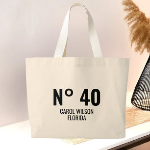 Personlig 20:e 30:e 40:e 60:e födelsedagen jumbo tygkasse