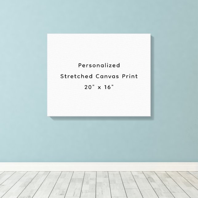 Personlig 20" x 16" sträckt canvastryck (Insitu (trägolv))