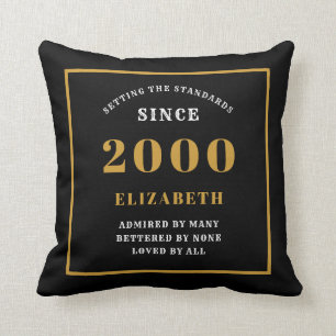 Personlig 21:a Eleganten Chic Black Kudde