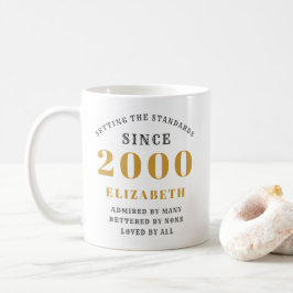Personlig 21:a födelsedag 2000 Elegant Lägg till N Kaffemugg