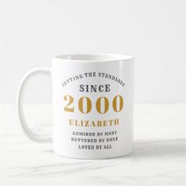 Personlig 21:a födelsedag 2000 Elegant Lägg till N Kaffemugg