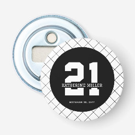 Personlig 21:a födelsedag Modern och Elegant Flasköppnare