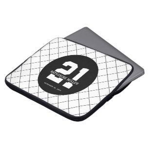 Personlig 21:a födelsedag Modern och Elegant Laptop Fodral