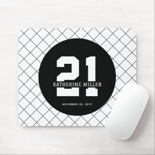 Personlig 21:a födelsedag Modern och Elegant Musmatta