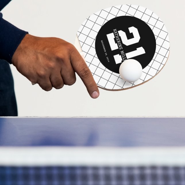 Personlig 21:a födelsedag Modern och Elegant Pingisracket (Insitu)
