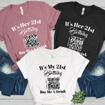 Personlig 21:a födelsedagen Köp en QR-kod för dryc T Shirt<br><div class="desc">Hämta redo till party i stil med Personligen 21:a födelsedagen Köp en DRK QR-kod Tri-Blend Shirt till mig! Den här anpassningsbarna är perfekten för att märka din 21:a födelsedag med flair, med ditt namn och din ålder på framsidan. Vare sig du träffar vännerna i stan eller är värd för en...</div>