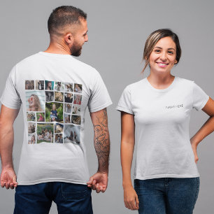 Personlig 24 Fotokollage T-Shirt