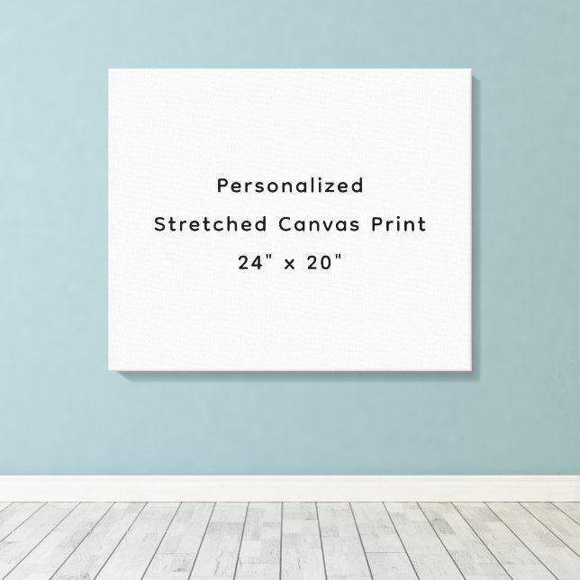 Personlig 24" x 20" sträckt canvastryck (Insitu (trägolv))