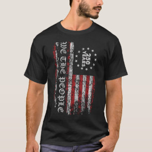 Personlig 250 År Patriotisk Amerikansk Flagga T Shirt
