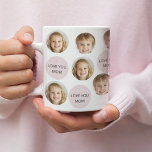 Personlig 2-foto Ansikte Mugg | I Kärlek You Mamma<br><div class="desc">Fira Mamma med den här personligen två foto ansikte mugg med det hjärtliga budskapet "I Kärlek You Mamma". Lägg till två omhuldade foton för att skapa en engångsgåva som värmer hennes hjärta med varje sipp. Perfekt för Mor dag, födelsedagar eller vilken dag du vill att Mamma ska känna sig speciellt....</div>