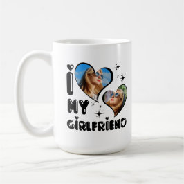 Personlig 2 Foto I Kärlek Min flickvän Kaffemugg