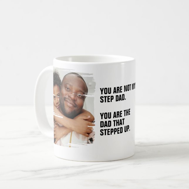 Personlig 2 Foto på Pappa som steg upp Kaffemugg (Framsida vänster)