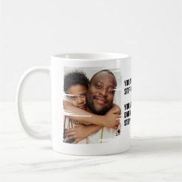 Personlig 2 Foto på Pappa som steg upp Kaffemugg