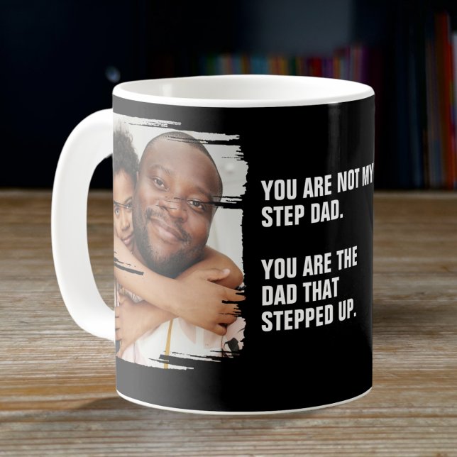 Personlig 2 Foto på Pappa som steg upp Kaffemugg (Skapare uppladdad)