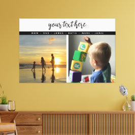 Personlig 2 Fotofamiljens Kärlek-minnen Canvastryck