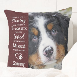 Personlig 2 Fotosympati Gift Pet Memorial Kudde
