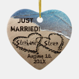 Personlig 2 Hjärtor i andningsorganen Julgransprydnad Keramik