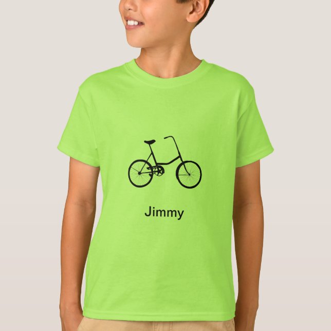 Personlig 2-hjulcykel t shirt (Framsida)