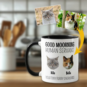 Personlig 2 Kattfoto Mugg