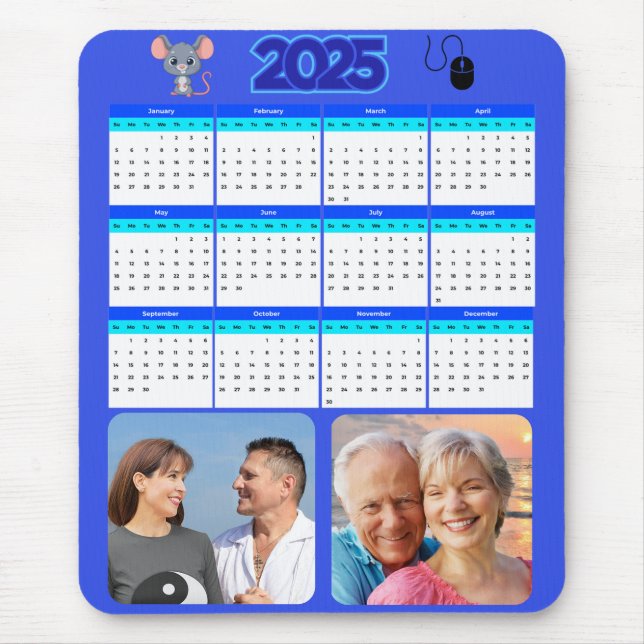 Personlig 2 Photo Porträtt Calendar Musmatta (Framsidan)