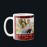 Personlig 2 Photo Tartan Mönster Merry Play Kaffemugg<br><div class="desc">Personlig 2 Foto Tartan Mönster Merry Play Coffee Mugg</div>