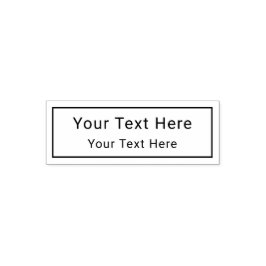 Personlig 2-radsinmatning Frimärke Självfärgande Stämpel