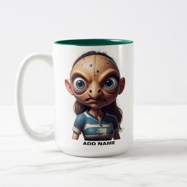 Personlig 2-toning Kvinnor i Rugby Mugg (Vänster)