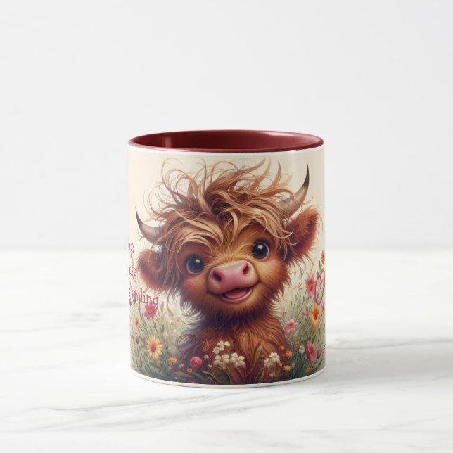 Personlig 2-tonsidig högland, Mugg, 11 oz Mugg (Center)