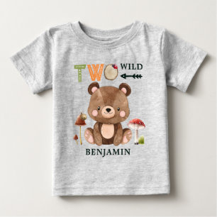 Personlig 2 Vild Skogsmark 2:a födelsedagen T Shirt