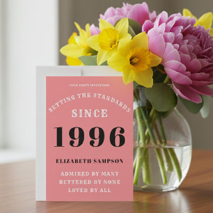 Personlig 30-årsdag 1996 Lägg till ditt namn Rosa Inbjudningar