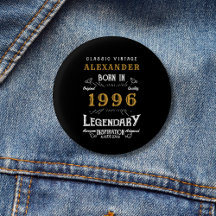 Personlig 30-årsdag Född 1996 Vintage Svart